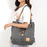 Women Casual Canvas Tote Handbag Multifunctional Shoulder Bag