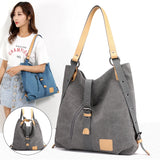 Women Casual Canvas Tote Handbag Multifunctional Shoulder Bag