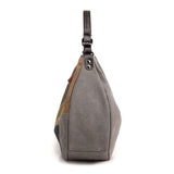 Vintage Canvas Shoulder Bag Patchwork Tote Handbags Purse Crossbody Bag