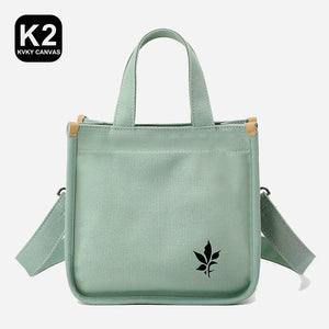 Summer Mini Canvas Women Shoulder Bag Leisure Square Bag Canvas Messenger Bag