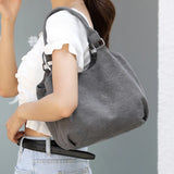 Canvas Multi-pocket Women's Shoulder Bag Casual Tote