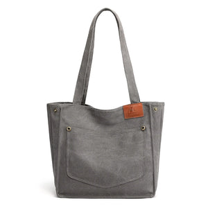 Canvas Women's Handbags Vintage High Female Shoulder bags Ladies