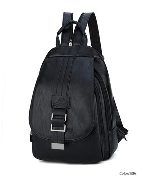 Kangaroo Pu Leather Mochila Femenina Backpack Large Capacity School Bag