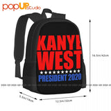 Kanye West For President 01 Backpack Large Capacity