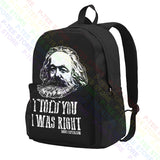 Karl Marx Capitalism Communism Socialism Marxism 01 Large Capacity Backpack