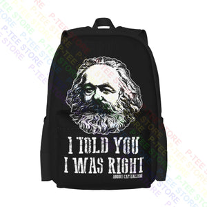 Karl Marx Capitalism Communism Socialism Marxism 01 Large Capacity Backpack