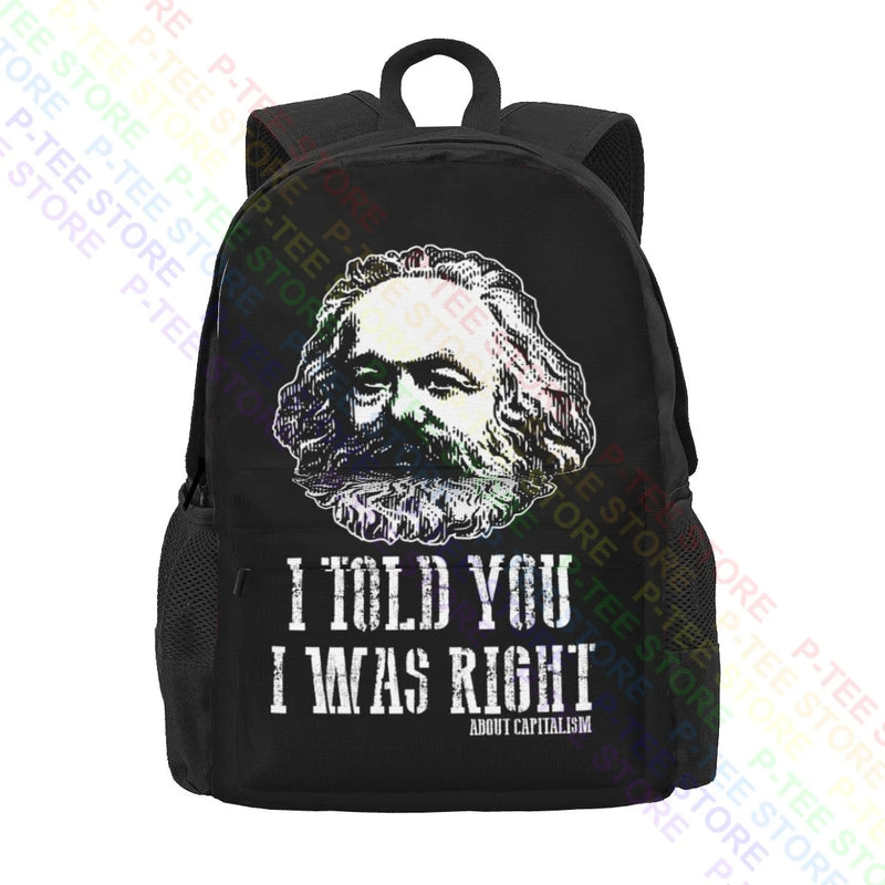 Karl Marx Capitalism Communism Socialism Marxism 01 Large Capacity Backpack