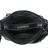 Solid PU Leather Crossbody Bag Vintage Thread Purses Shoulder Bag