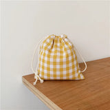 Kawaii Cotton Fabric Drawstring Storage Pouch Gift Bag
