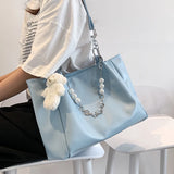Kawii Leather Large Capacity Handbag Women Casual Tote Shopper