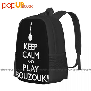 Bouzouki Silhouette Backpack Gym Shoe Bag Sports Riding Backpack