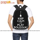 Bouzouki Silhouette Backpack Gym Shoe Bag Sports Riding Backpack