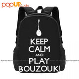 Bouzouki Silhouette Backpack Gym Shoe Bag Sports Riding Backpack