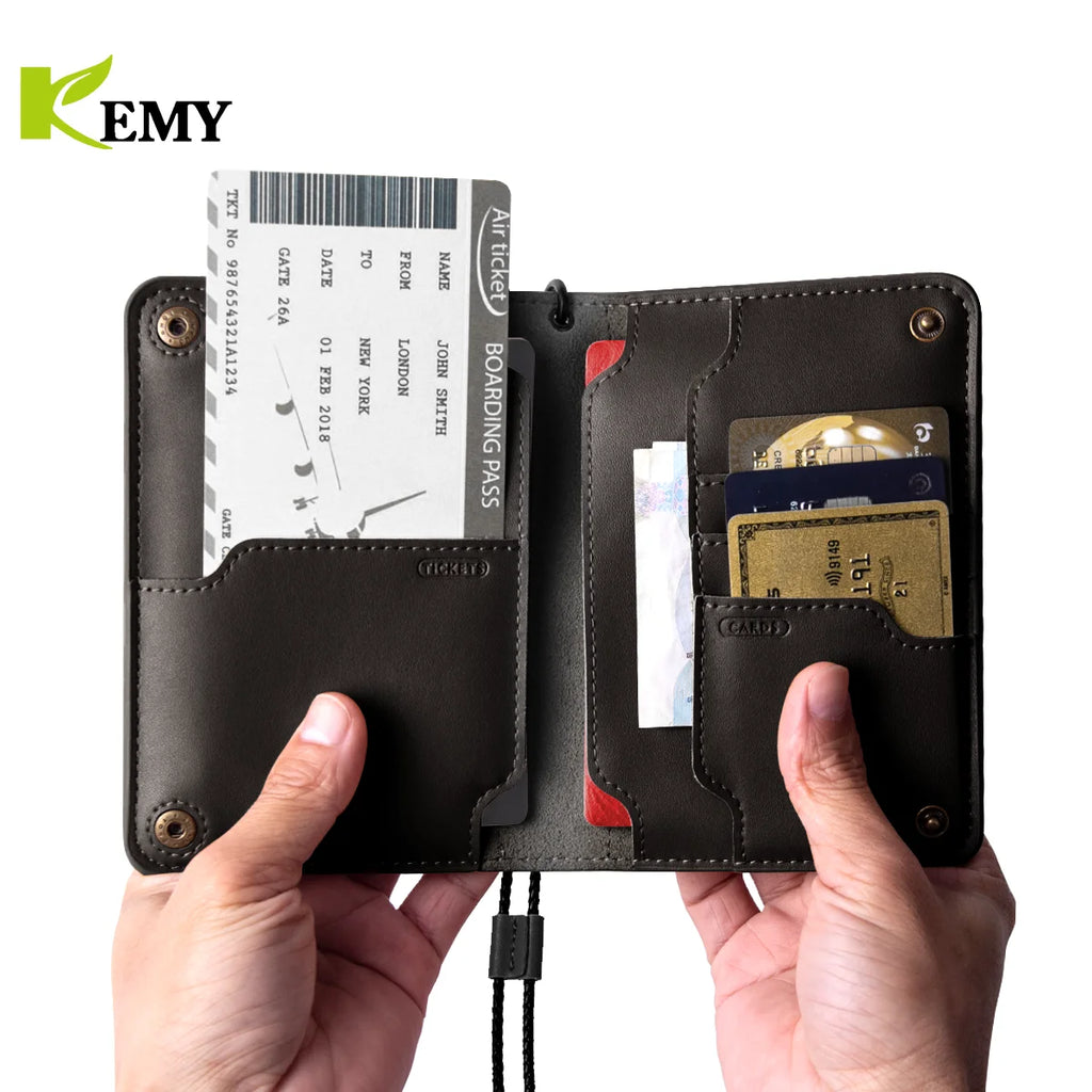 Kemy 100% Leather Passport Holder Soft Candy Case Cow Leather Cover