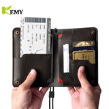 Kemy 100% Leather Passport Holder Soft Candy Case Cow Leather Cover