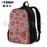 Kermina Suzani Uzbekistan Embroidery Print Outdoor Hiking Backpack