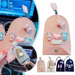 Key Bag Cartoon Unisex PU Leather Key Wallets Car Key Holder