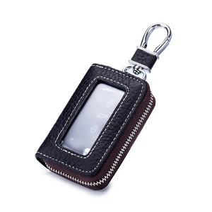 Men's Leather Waist Hanging Key Bag First Layer Cowhide Car Key Bag