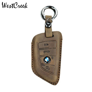 Hand Leather Key Holder Wallet for Crazy Horse Leather Key Cover