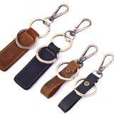 Vintage Leather Key Chain Holder Case Car Keychain Ring Cover