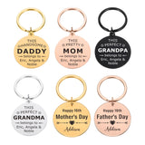 Personalized Family Reunion Key Holder Grandpa Grandma Keychains