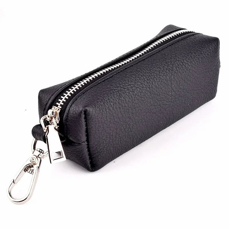 Leather Car Key Cover Wallet Housekeeper Bag Keychain