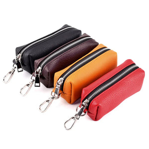 Leather Car Key Cover Wallet Housekeeper Bag Keychain