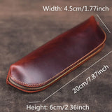 Vintage Leather Key Pouch Zipper Keychain Bag