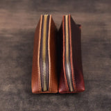 Key Holder Key Pouch Leather Key Wallet Organizer Housekeeper Zipper Key