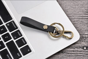 Real Cowhide Leather Keychain Pocket Housekeeper for Car Keys Organizer
