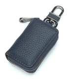 Leather Key Holder for Car Keys Wallet Pouch Zipper Key Cover