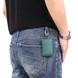 Leather Key Holder for Car Keys Wallet Pouch Zipper Key Cover