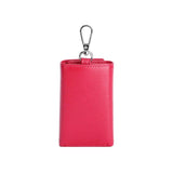 Leather Housekeeper Key Holder Zipper Case Men Women Keychain Organizer