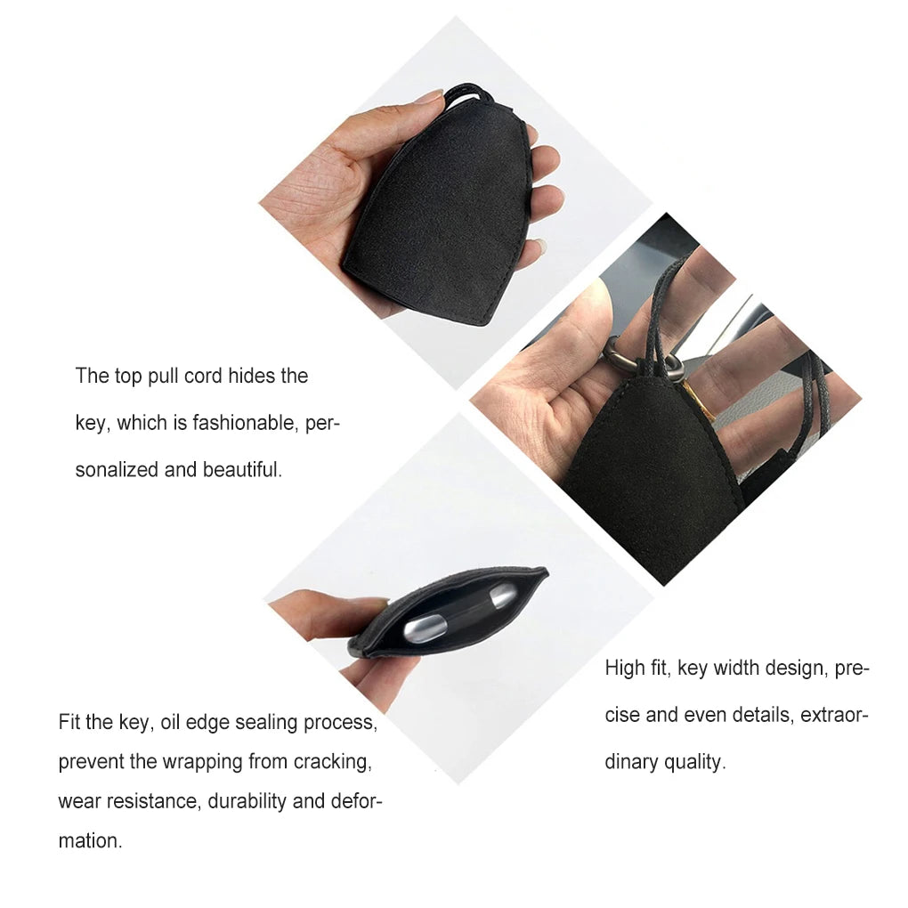 Key Leather Case Pull Type Bag Protective Holder Car Pouch Wallet