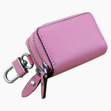 Key Pouch Bag Keys Holder Unisex Leather Car Key Wallet Zipper Keychain