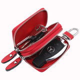 Key Pouch Bag Keys Holder Unisex Leather Car Key Wallet Zipper Keychain