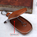 Leather Car Key Bag Remote Control Protective Cover Key Pouch
