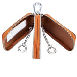Leather Key Wallet for Women Multifunctional Waterproof Key Holder