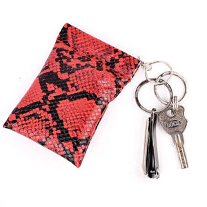 Snake Pattern Key Wallet Keychain Housekeeper Case Holder