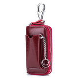 Key Wallet Men Car Key Holder For Women Leather Keys Organizer Housekeeper