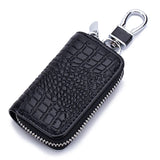 Leather Car Key Wallet Zipper Case Holder Pouch