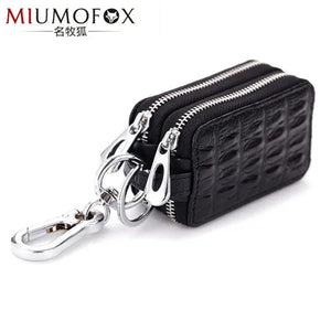 Unisex Alligator-grained Key Wallet Leather Case