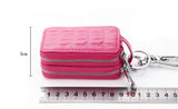 Unisex Alligator-grained Key Wallet Leather Case