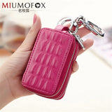 Unisex Alligator-grained Key Wallet Leather Case