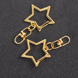 Keychain Key Rings Ring Holder Metal Alloy High End Flat Chain Star Car Keyring