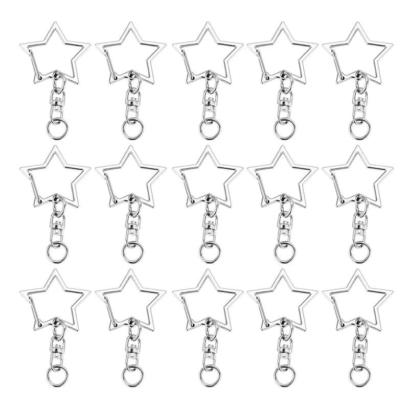 Keychain Key Rings Ring Holder Metal Alloy High End Flat Chain Star Car Keyring