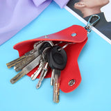 Leather Keychain Key Holder Bag Portable Housekeeper Car Key Holders