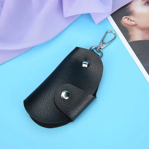 Leather Keychain Key Holder Bag Portable Housekeeper Car Key Holders