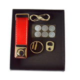 Leather Keychain Organizer with Bottle Opener