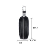 Soft Leather Keychain Pouch Multifunctional Holder Zipper Practical Key Case